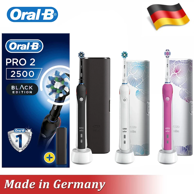 Oral B Pro 2 2500 Electric Toothbrush with Pro Timer For Men Women 2 Modes  Including Electronic Whitening Teeth Brush Black Pink - AliExpress
