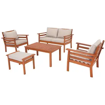 

Set furniture wood Kawasa in Eucalypto Brown, BiancoCARREFOUR237.73