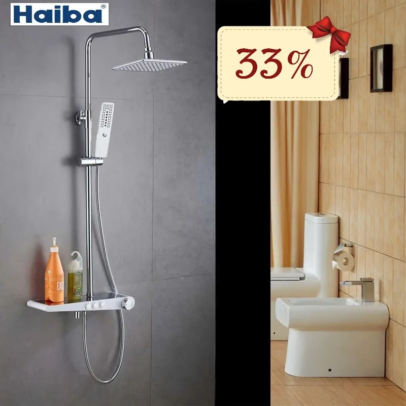 Haiba Shower Faucet Shower System Tropical For Bath White Sanitary