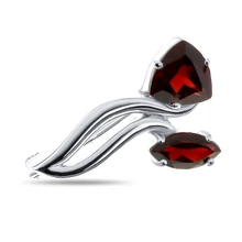Брошь из серебра с гранатом TEOSA 0140-BH-GR