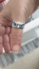 Anillo de búho de ojo de demonio de Plata de Ley 925 auténtica para mujer, chica y amantes, Animal Retro, anillo ajustable abierto, joyería llamativa, regalo