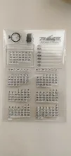 Sello de silicona transparente para calendario, sello de goma para álbum de recortes, papelería, artesanal, estándar