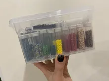 Contenedores de cuentas de Tubo Transparente de plástico, frasco de almacenamiento, exhibición de Joyas, 55x15mm F60, 50 ~ 100 Uds.