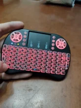 Air-Mouse Touchpad Tv-Box Remote-Control Russian Backlit I8 Mini Wireless-Keyboard Android