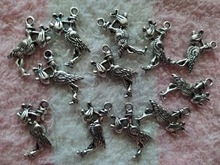 WYSIWYG 10pcs 23x18mm nuevo bebé cigüeña encanto de Metal cigüeña bebé pájaro encantos Vintage DIY accesorios para la fabricación de la joyería