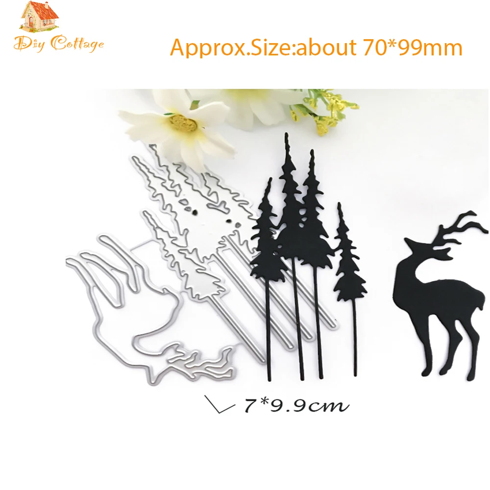 

Christmas moose Metal Cutting Dies New Christmas Trees Scrapbooking Dies Cut Crafts Decoration for DIY Paper Cards