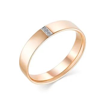 

Gold wedding ring with diamonds sunlight sample 585
