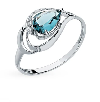 

Silver ring with crystals and cubic zirconia sunlight sample 925
