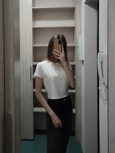 Green Crop Top T-Shirt Female Solid Cotton O-Neck Short Sleeve T-shirts for Women High