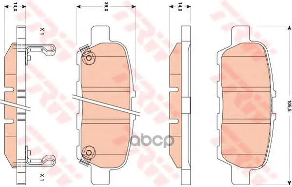 Колодки Тормозные Nissan X-Trail/Qashqai/Tiida/Infiniti Fx/Renault Koleos Задние Trw/Lucas Gdb3508 TRW/Lucas арт. GDB3508