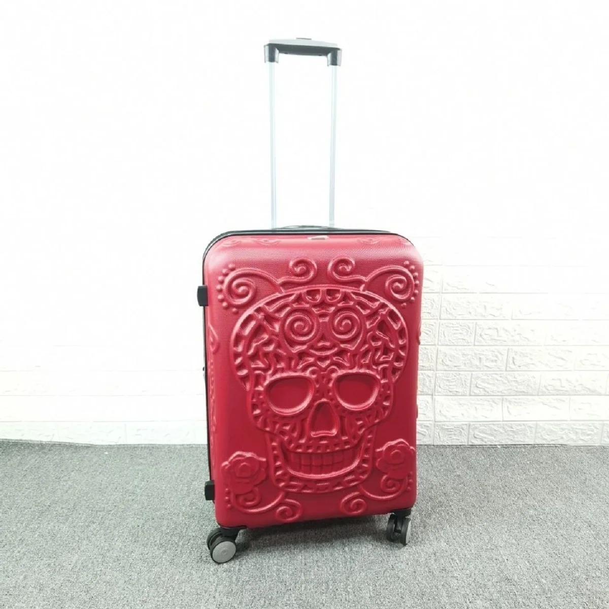 Creative 3d Skull Rolling Luggage 