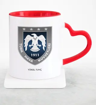 

Personalized Professional Turkish Air Force Red Heart Mug Cup