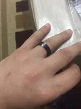 Carofeez-Anillo de piedras de imitación tipo circón para hombre y mujer, joyería negra, accesorios para amantes