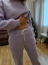 Tracksuit Women Joggers Sweatpants Crop-Tops Stacked Ensemble 2piece-Set And Fleece WOTWOY