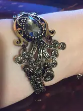 Flower Bangle Bracelets Wedding-Jewelry Spring-Cuff Turkish SUNSPICEMS Gold-Color Vintage