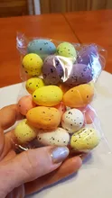 Kids Gift Craft Bird-Pigeon-Eggs Easter-Decoration Favor Painted Happy 3cm-Foam DIY Party