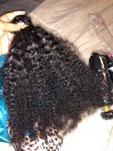 Extensión de pelo rizado Afro, 1-2-3-4, oferta de extensiones de cabello humano Remy, Color Natural, 100%, 8-20 pulgadas