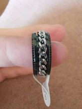 Letdiffery genial de acero inoxidable giratoria anillo de Spinner de calidad cadena Punk joyería de las mujeres para regalo de fiesta