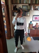 2021 primavera otoño mujer Streetwear carga sueltos pantalones de cintura alta pantalón de mujer 2 pieza Top de manga larga con pantalones Casuales