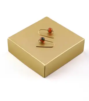 

Goo Design Minimal Orange-Green Quartz Earrings 2