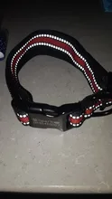 Dog-Personalized-Collar Cloth Reflective Metal Diving Collars Black Buckle Large Medium