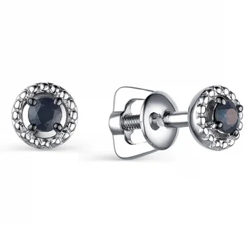 

Alcor earrings with 2 sapphires in white gold