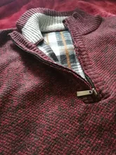 Suéter grueso de lana para hombre, Jersey cálido de cuello alto con media cremallera, suéteres de lana de punto ajustados para invierno