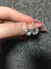 EMMAYA-Pendientes llamativos de 10 colores diferentes, bisutería con cierre de tipo botón, elementos naturales