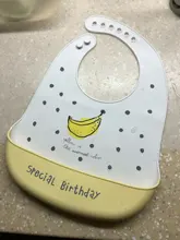 De silicona babero impermeable, de Saliva goteando Banana Baberos de dibujos animados recién nacido alimentación suave comestible delantales bebé ajustable eructo bufanda
