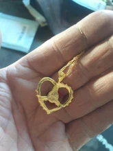 Nuevo amor corazón rojo rosa colgante, collar de mujer Color dorado para señorita gargantilla collar de joyería de moda para el Día de San Valentín regalo