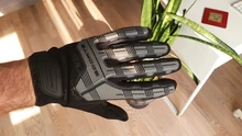 ROCKBROS-guantes de ciclismo a prueba de viento para otoño e invierno, guantes deportivos antigolpes transpirables con pantalla táctil SBR para bicicleta de montaña