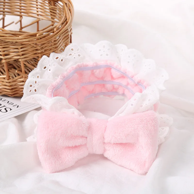 25 Pink Levao модный фланелевый мягкий бантик ободок с кроличьими ушами для женщин девочек тюрбан повязки для волос Макияж мыть лицо повязка для волос аксессуары для волос - Цвет: 25 Pink