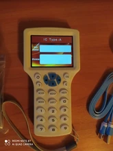 10 Frecuencia de lector de RFID escritor copiadora duplicador IC/identificación con Cable USB para Cable de 125Khz a 13,56 Mhz tarjetas pantalla LCD duplicador