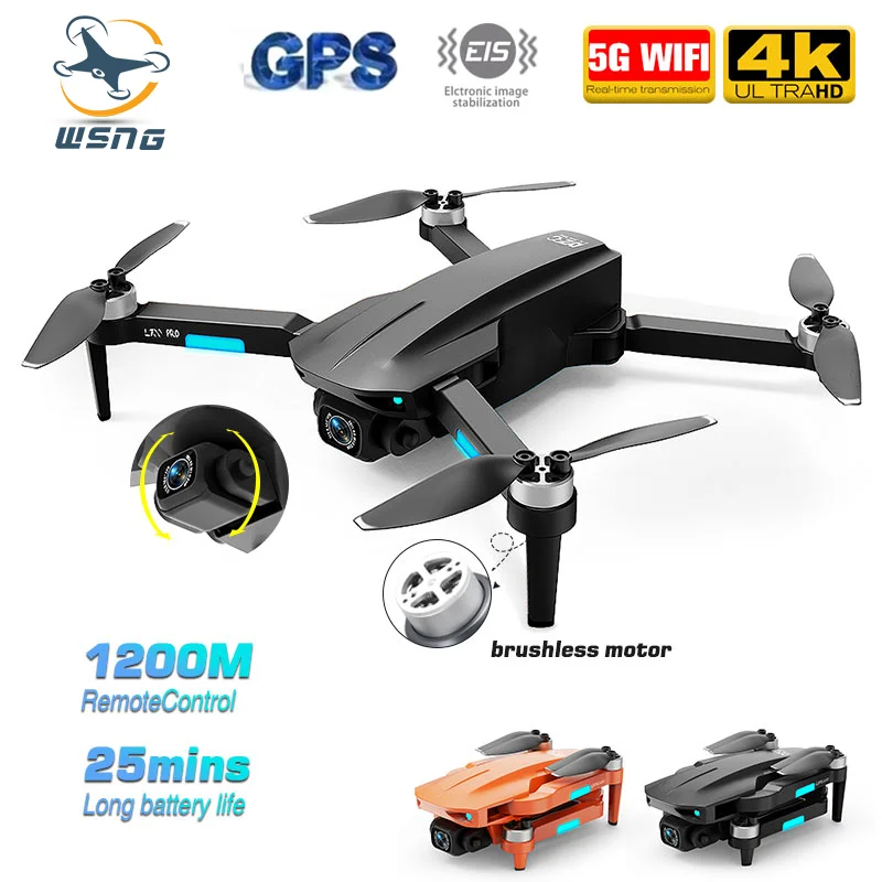 L700 PRO GPS Drone 4K Professional Dual HD Camera FPV 1.2Km Aerial Photography Brushless Motor Foldable Quadcopter Toys | Игрушки и