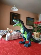 Juguete eléctrico de dinosaurio que camina, tiranosaurio con sonido de huevos de luz, figura de acción, modelo de dinosaurio