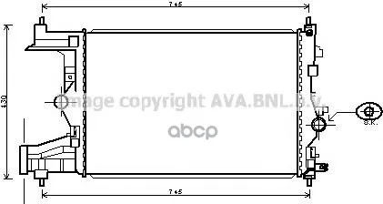 Радиатор Системы Охлаждения Opel: Astra J 1.4 Ecoflex/1.6 09- Vauxhall: Astra Mk Vi I Vvt/1.6 I Vvt 09- Ava арт. OLA2484
