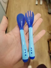 2 unids/set recién nacido silicona cuchara bebé horquilla de temperatura de seguridad de niños cubiertos para niños alimentación de bebé niño niños niñas suave