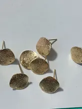 10 Uds. Pendientes de aleación Zina con Base de Plata Irregular de oro de 12mm para Pendiente de círculo, accesorio para pendientes DIY, joyería AC211