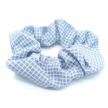 

Women's Coletero an original gift of blue plaid fabric, scrunchies.