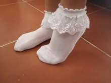 Moda de verano chico s calcetines bebé niña de calcetín lindo bebé con volantes de Toddle de diseñador blanco de encaje de color rosa chico calcetines de algodón para niñas