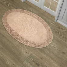 Коврик универсальный 60х100 см овал эмбос длинный ворс