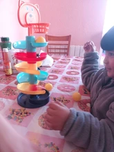 Pelota montón de rompecabezas de Torre juguetes para bebés sonajero Spin Track educativos recién nacido juguetes para niños 1 y pasatiempos