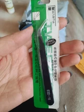 Gel acrílico uñas negro arte Rhinestones Paillette pinza herramienta de selección antiestática rectas y curvadas cejas pinzas herramienta de arte DIY