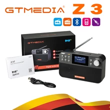 Freesat/GTmedia Z3B DAB приемник портативный цифровой DAB FM BT стерео радио рецептор с 2,4 дюймовым TFT цветным дисплеем будильник