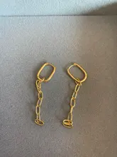 ROXI Ins-Pendientes largos redondos de geometría para mujer, aretes de pisapapeles, Piercing, joyería de plata de ley 925, aretes