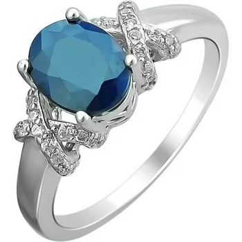 

Esthete ring with sapphire and cubic zirconia