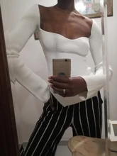 DEAT-ropa de cuello cuadrado de Cachemira para mujer, Jersey elástico de cintura alta, manga larga, sexy, primavera y verano, WK080, 2021