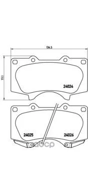 Колодки Тормозные Toyota Lc 120 4.0/3.0d/Mitsubishi Pajero 06 Передние Brembo P83066 Brembo арт. P83066