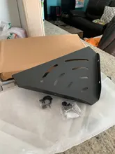 Triangle Shelf Shelves-Corner Shower-Tray Wall-Shelving Bathroom Black Aluminum Hanging