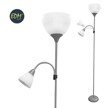 

FLOOR LAMP STYLE BOSTON PLATED E27 60W READER E14 40W EDM